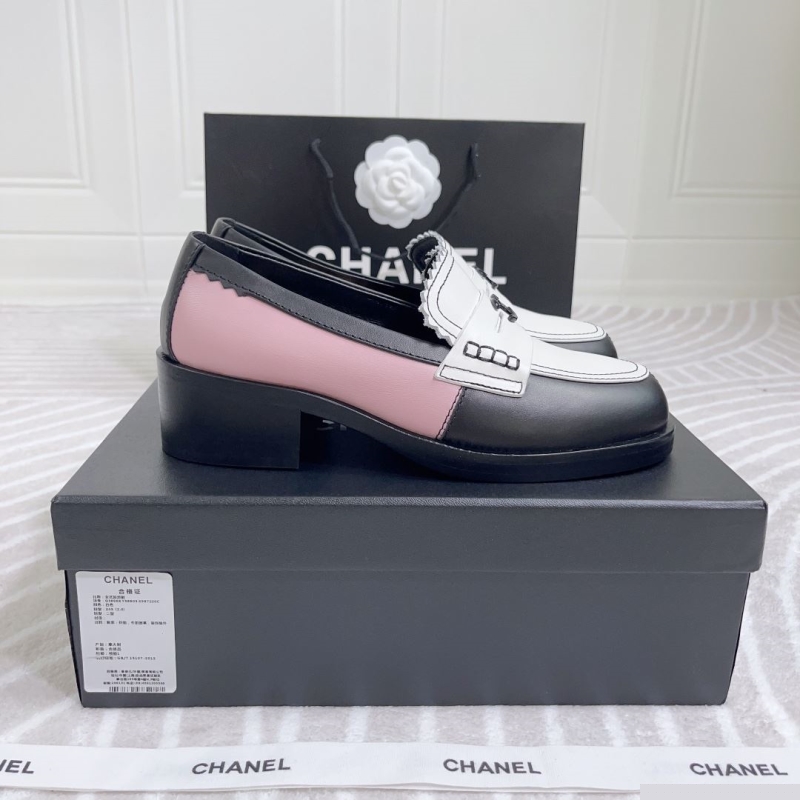 Ch*el leather shoes